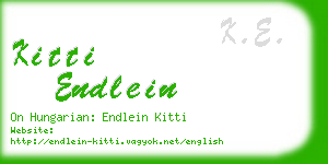 kitti endlein business card